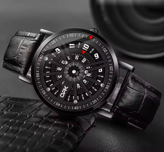 OPK 8126 Men's Quartz Watch – Stainless Steel Band, Digital Display, Luxury Sports Wristwatch for Business & Casual Wear