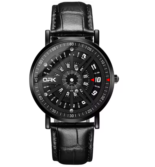 OPK 8126 Men's Quartz Watch – Stainless Steel Band, Digital Display, Luxury Sports Wristwatch for Business & Casual Wear