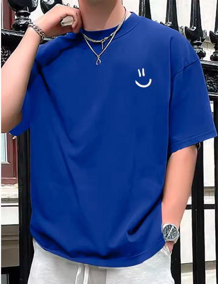 Smiley Face Graphic T-Shirts – 3D Printed Summer Casual Tees, Oversized Breathable Crew Neck Short Sleeve Tops for Men