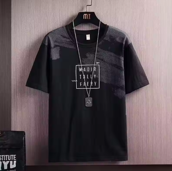Men’s Ice Silk Short Sleeve T-Shirt – Loose Fit Summer Half Sleeve Top, Breathable Sweat-Absorbent Casual Trendy Tee