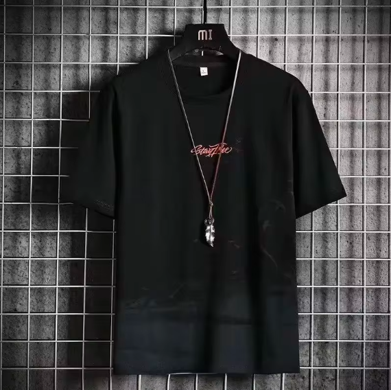 Men’s Ice Silk Short Sleeve T-Shirt – Loose Fit Summer Half Sleeve Top, Breathable Sweat-Absorbent Casual Trendy Tee