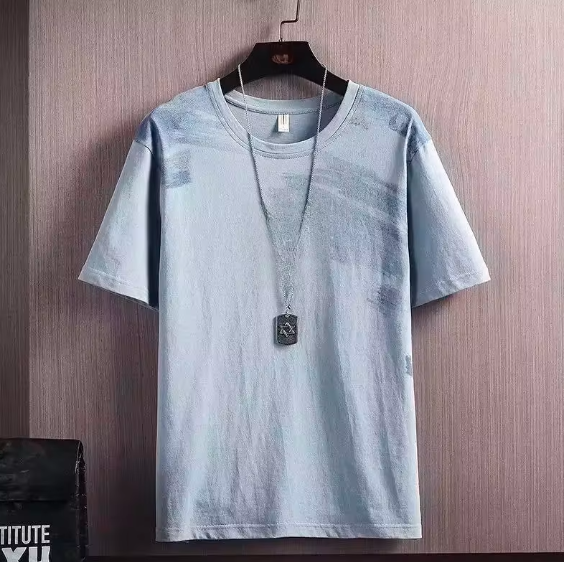 Men’s Ice Silk Short Sleeve T-Shirt – Loose Fit Summer Half Sleeve Top, Breathable Sweat-Absorbent Casual Trendy Tee