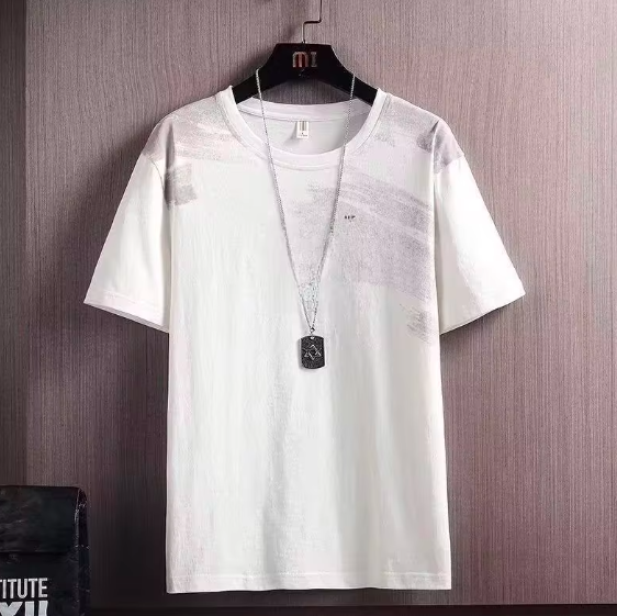 Men’s Ice Silk Short Sleeve T-Shirt – Loose Fit Summer Half Sleeve Top, Breathable Sweat-Absorbent Casual Trendy Tee