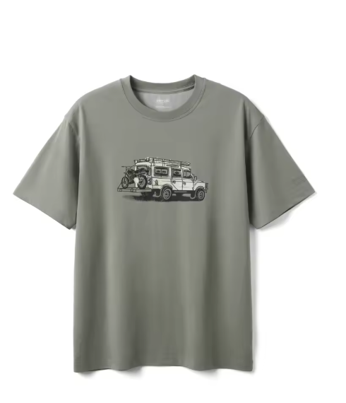 Oversized Coolmax T‑Shirt for Men – Breathable Moisture‑Wicking Car Print Summer Tee (Plus Sizes)