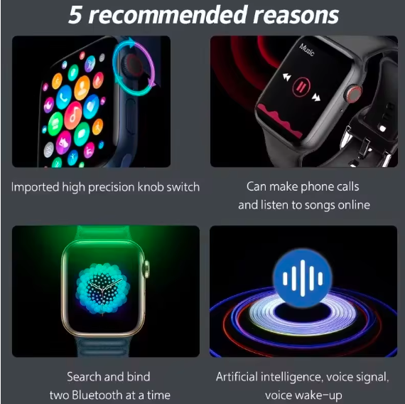 2025 Smartwatch 2.01" Display – Bluetooth Call, Music Player, Fitness Tracker, Waterproof Sports Watch for Men & Women – Compatible with iPhone & Android