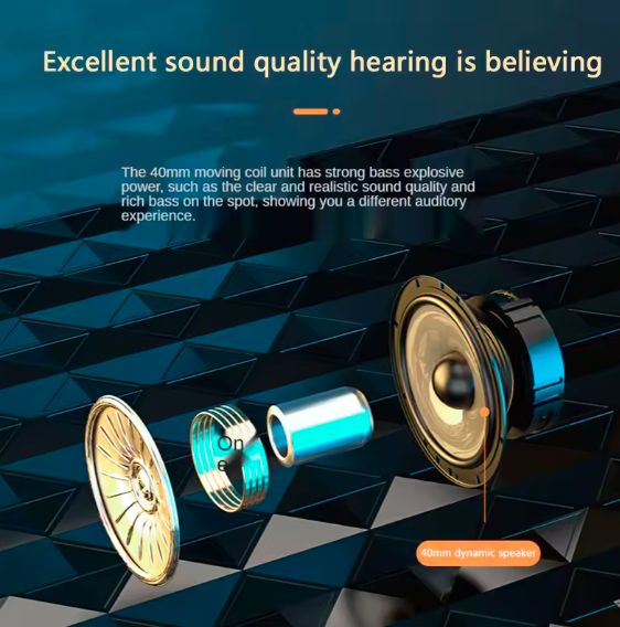 Xiaomi Bluetooth 5.0 Wireless Headphones – Foldable Over‑Ear HiFi Headset with Mic, TF Card & FM Radio, for Phone & PC