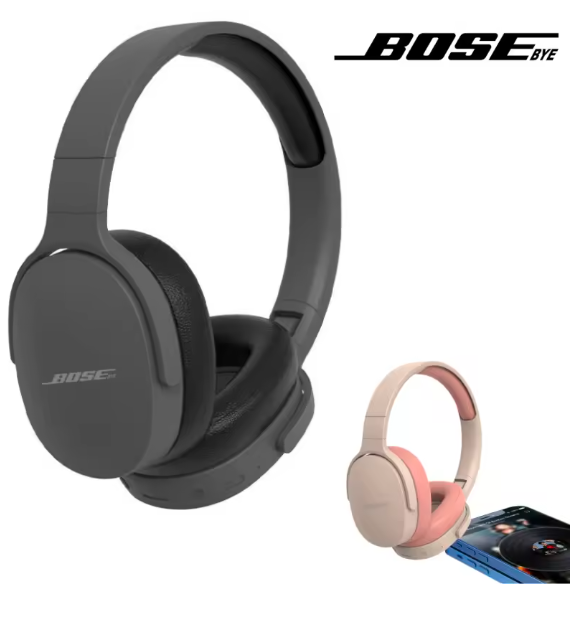 Bosebye P2961 Wireless Bluetooth 5.3 Headphones – HiFi Stereo Foldable Headset with Mic, Gaming Earbuds for Samsung & iPhone