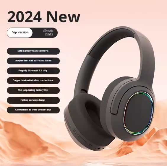 Original Xiaomi Wireless Bluetooth Headphones – Stereo Over‑Ear Headset with Mic, TF Card Support & Gaming Mode for iPhone & Samsung