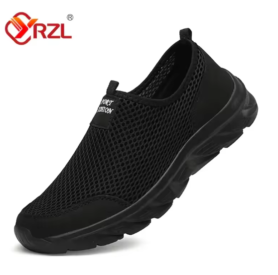 YRZL Men’s Slip-On Sneakers | Lightweight Breathable Non-Slip Walking Shoes