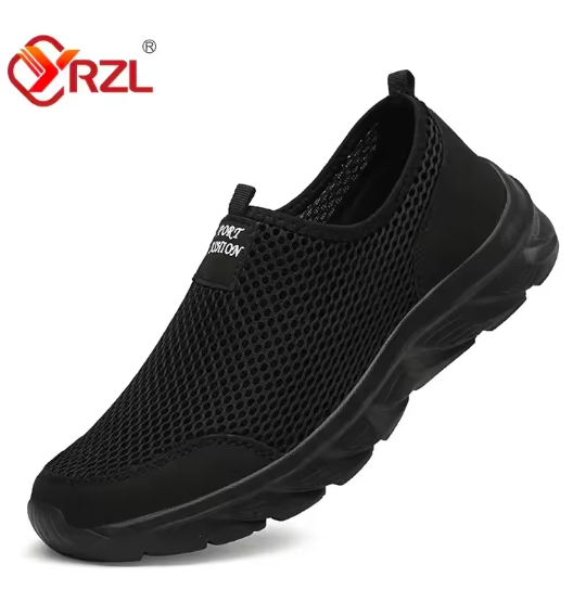 YRZL Men’s Slip-On Sneakers | Lightweight Breathable Non-Slip Walking Shoes