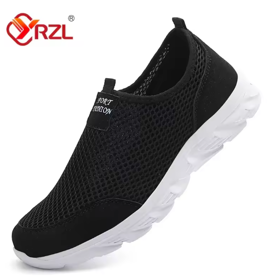 YRZL Men’s Slip-On Sneakers | Lightweight Breathable Non-Slip Walking Shoes