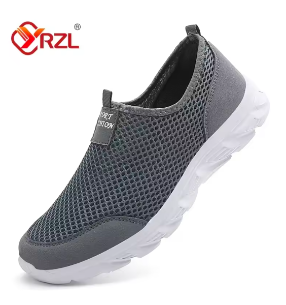 YRZL Men’s Slip-On Sneakers | Lightweight Breathable Non-Slip Walking Shoes