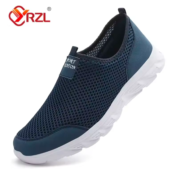 YRZL Men’s Slip-On Sneakers | Lightweight Breathable Non-Slip Walking Shoes