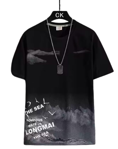 Men’s Ice Silk Short Sleeve T-Shirt – Loose Fit Summer Half Sleeve Top, Breathable Sweat-Absorbent Casual Trendy Tee