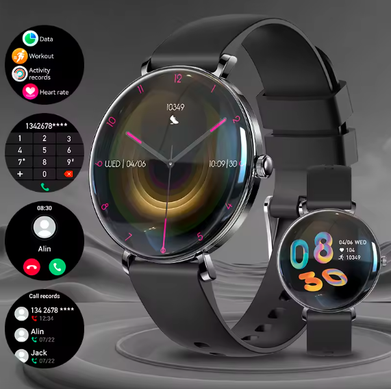 LIGE Ladies Smartwatch 1.43'' AMOLED Ultra HD Display | Bluetooth Calling Slim Fashion Smart Watch with Metal Bracelet for Women