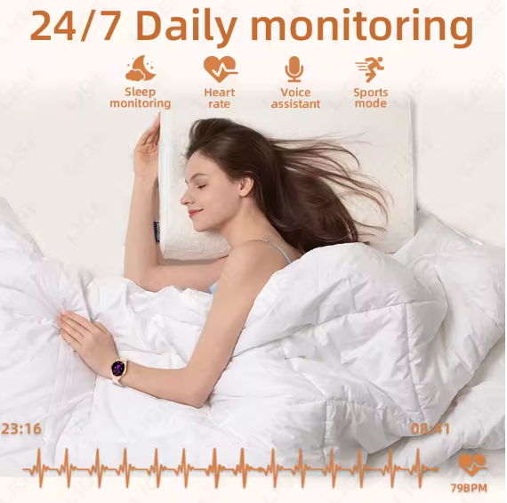 LIGE Women’s Smartwatch – Bluetooth Calls, Health & Fitness