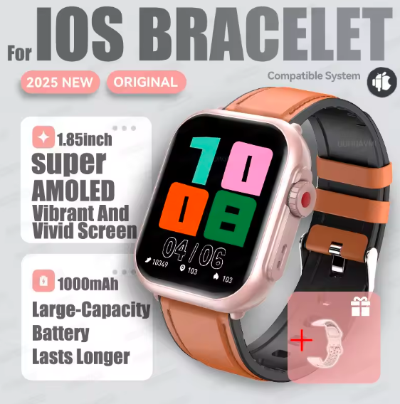 2025 Smartwatch 1.85” AMOLED – Bluetooth Call, IP68