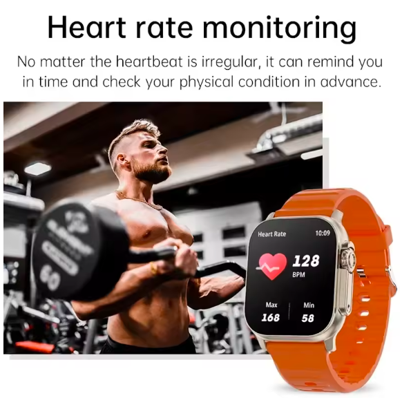 Watch 8 Ultra Smartwatch 49mm (2025) – NFC, GPS Tracker, Bluetooth Calling, Music, Fitness, Wireless Charging – Men & Women