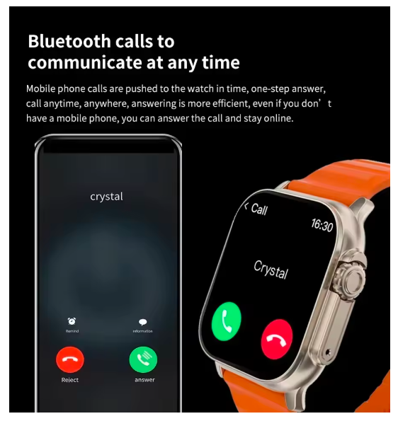 Watch 8 Ultra Smartwatch 49mm (2025) – NFC, GPS Tracker, Bluetooth Calling, Music, Fitness, Wireless Charging – Men & Women