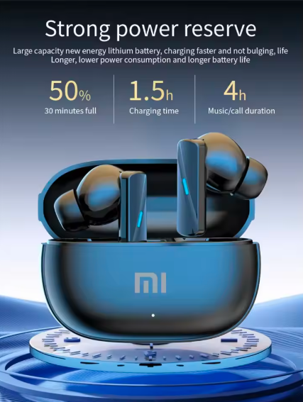 Original REDMIS True Wireless Bluetooth Earbuds – Waterproof In‑Ear Headphones with Flip Cover, HiFi Sound & Sports Fitness Design