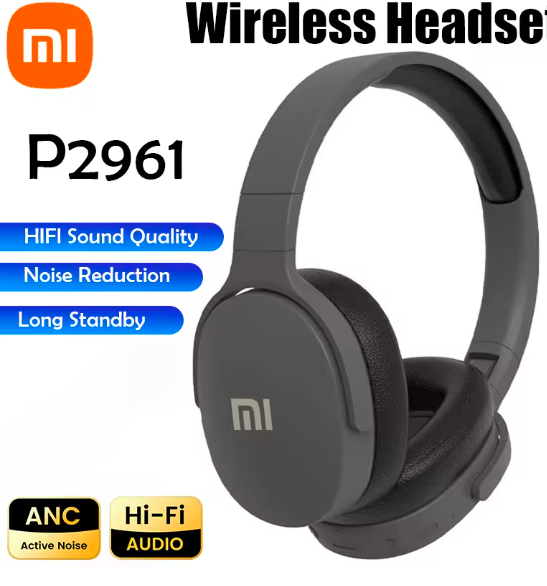 Xiaomi P2961 Wireless Bluetooth 5.3 Headphones – Foldable Over‑Ear HiFi Stereo Headset with Mic, Deep Bass & Long Battery Life
