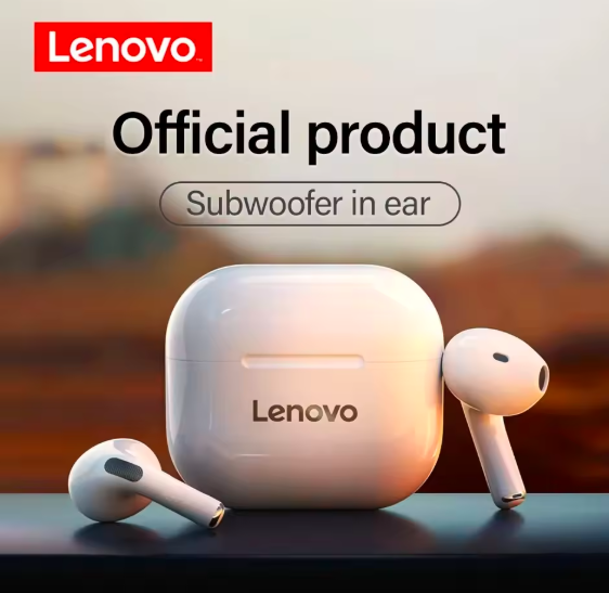 Lenovo LP40 TWS Wireless Bluetooth Earbuds – Touch Control Stereo In‑Ear Headphones with Mic, Sport Earphones for Android & iPhone