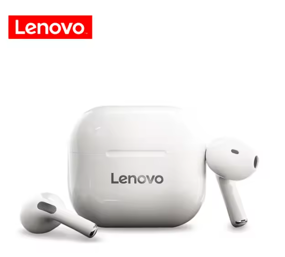 Lenovo LP40 TWS Wireless Bluetooth Earbuds – Touch Control Stereo In‑Ear Headphones with Mic, Sport Earphones for Android & iPhone