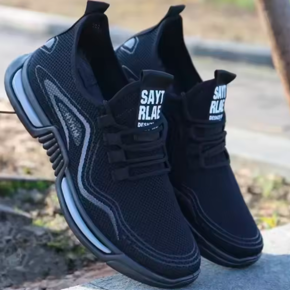 Men’s Slip‑On Sport Sneakers – Breathable Running Shoes, Gym Training & Walking Tennis Shoes, Non‑Slip Workout Flats