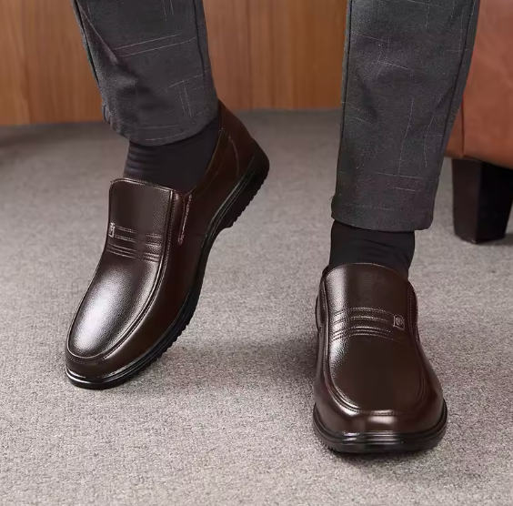 Handmade Men’s Genuine Leather Loafers – Classic Business Casual Shoes, Soft Breathable Flats