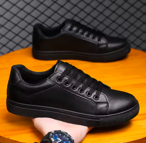 Men’s Business Casual Moccasin Shoes – Soft Comfortable Loafers, Solid Black & White Sneakers (2025 New Arrival)