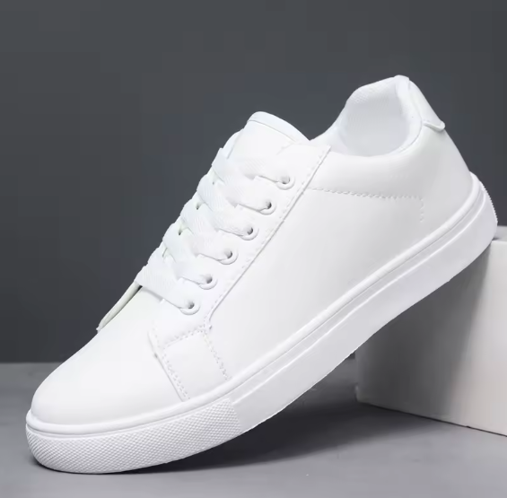 Men’s Business Casual Moccasin Shoes – Soft Comfortable Loafers, Solid Black & White Sneakers (2025 New Arrival)