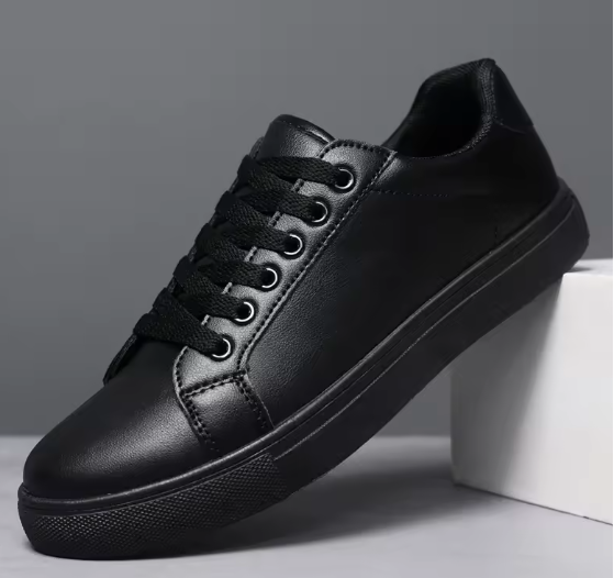 Men’s Business Casual Moccasin Shoes – Soft Comfortable Loafers, Solid Black & White Sneakers (2025 New Arrival)