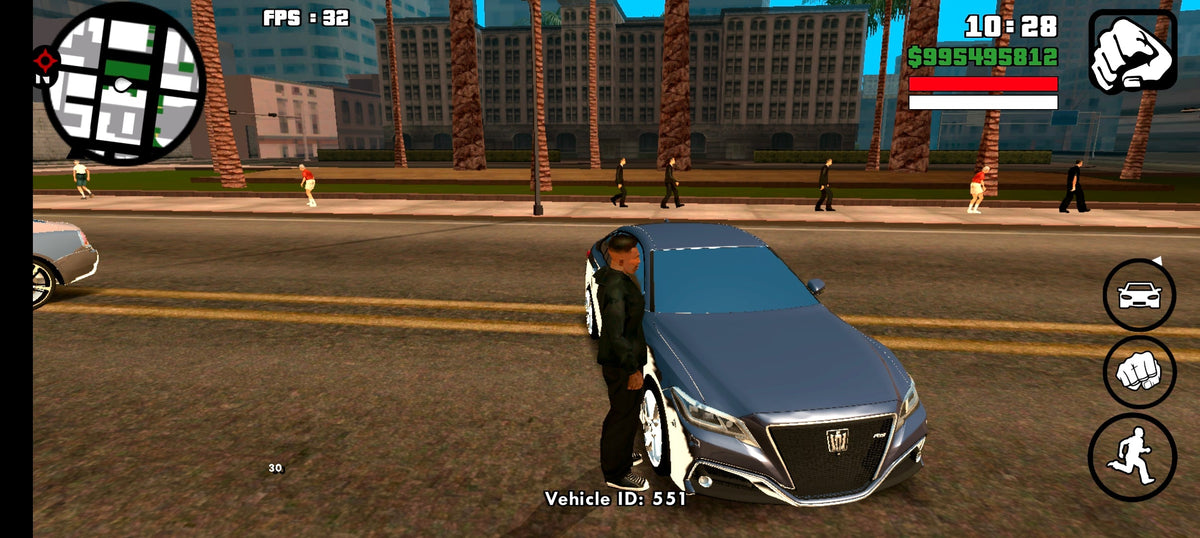 GTA San Andreas Mobile Mod – Built-in Cheats & Luxury Cars