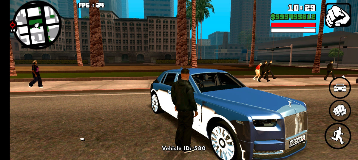 GTA San Andreas Mobile Mod – Built-in Cheats & Luxury Cars
