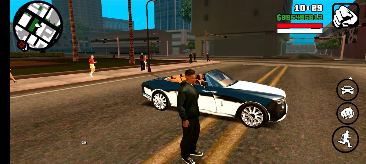 GTA San Andreas Mobile Mod – Built-in Cheats & Luxury Cars