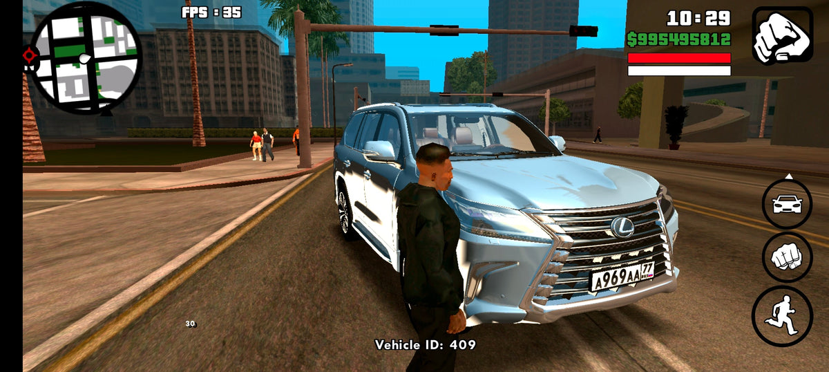 GTA San Andreas Mobile Mod – Built-in Cheats & Luxury Cars