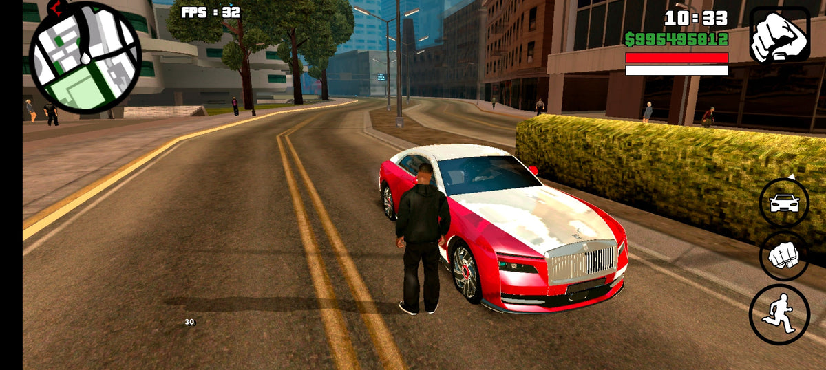 GTA San Andreas Mobile Mod – Built-in Cheats & Luxury Cars